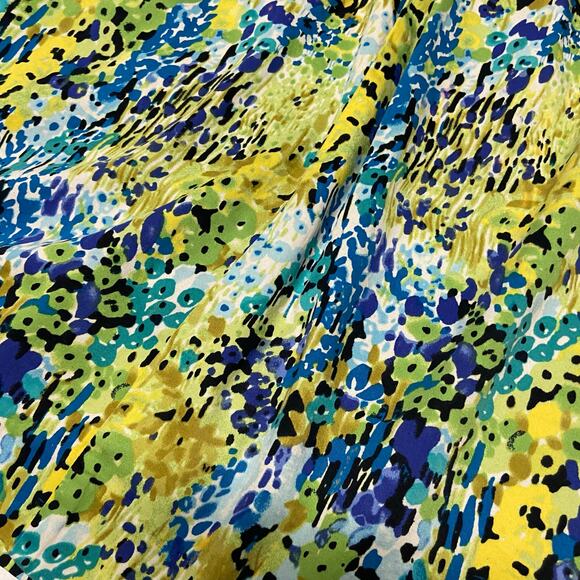 Talbots Skirt Batik Abstract Design Lined Pleated Side Zip Size 10 GUC - Picture 4 of 11